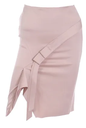 2000s Tom Ford For Gucci Light Gold Pink Asymmetrical Skirt