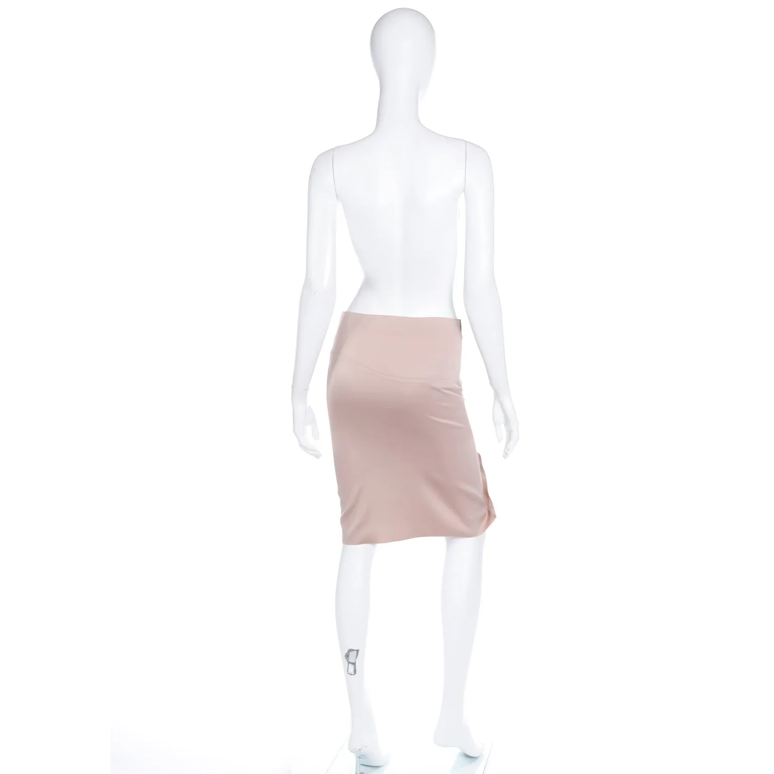 2000s Tom Ford For Gucci Light Gold Pink Asymmetrical Skirt