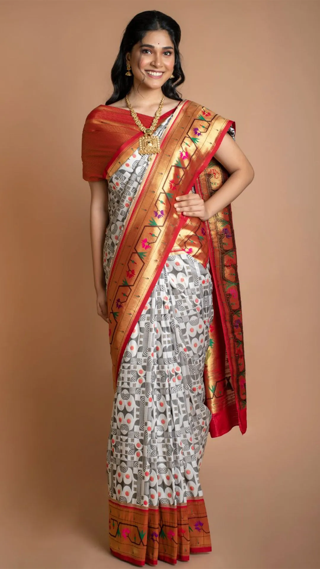 Abstract Banarasi Silk Saree