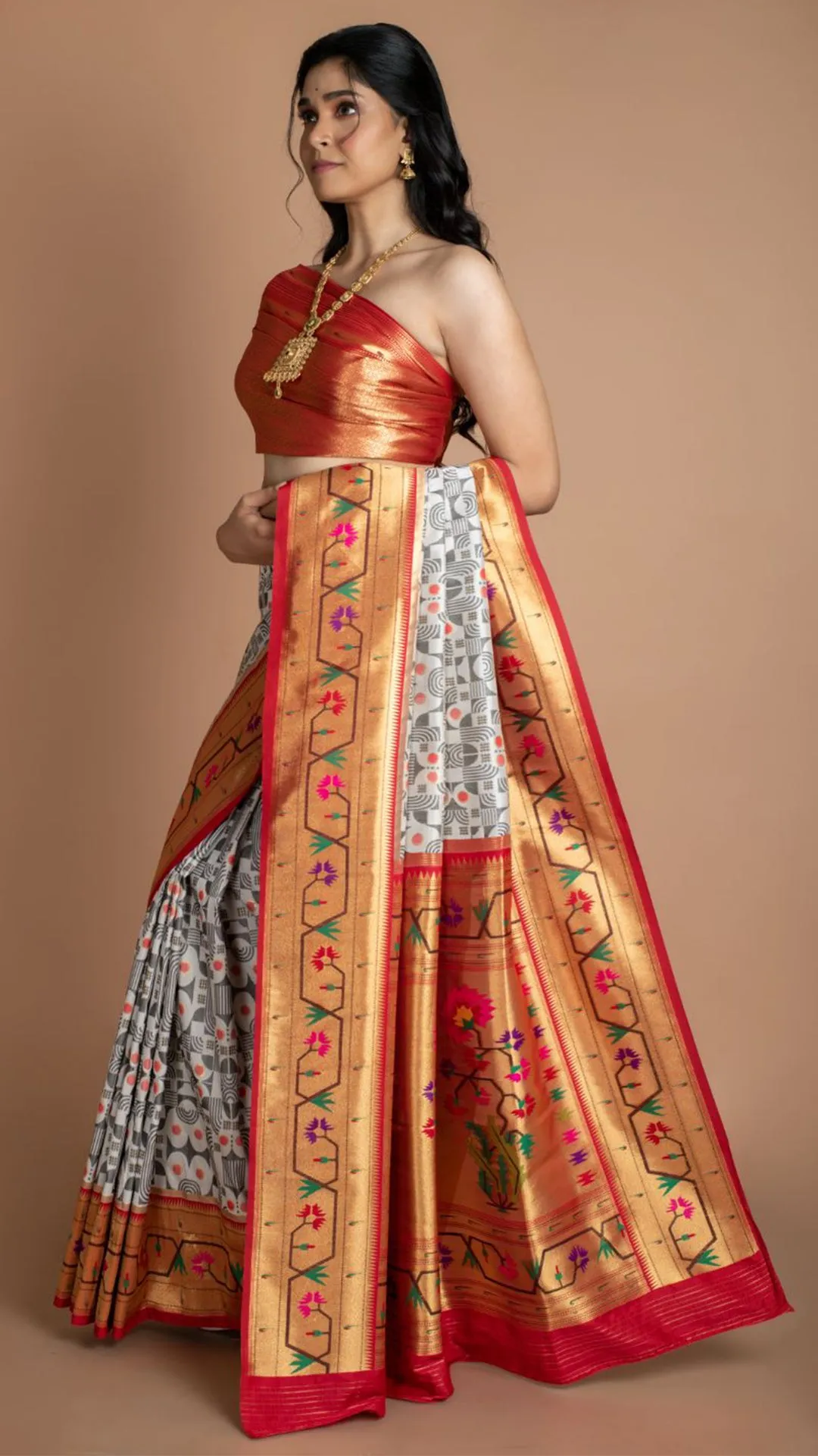 Abstract Banarasi Silk Saree