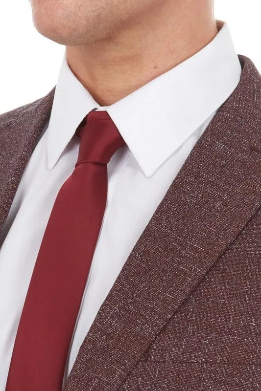 Adam Baker Men's Single Breasted Modern Fit Blazer/Sport Coat - Burgundy