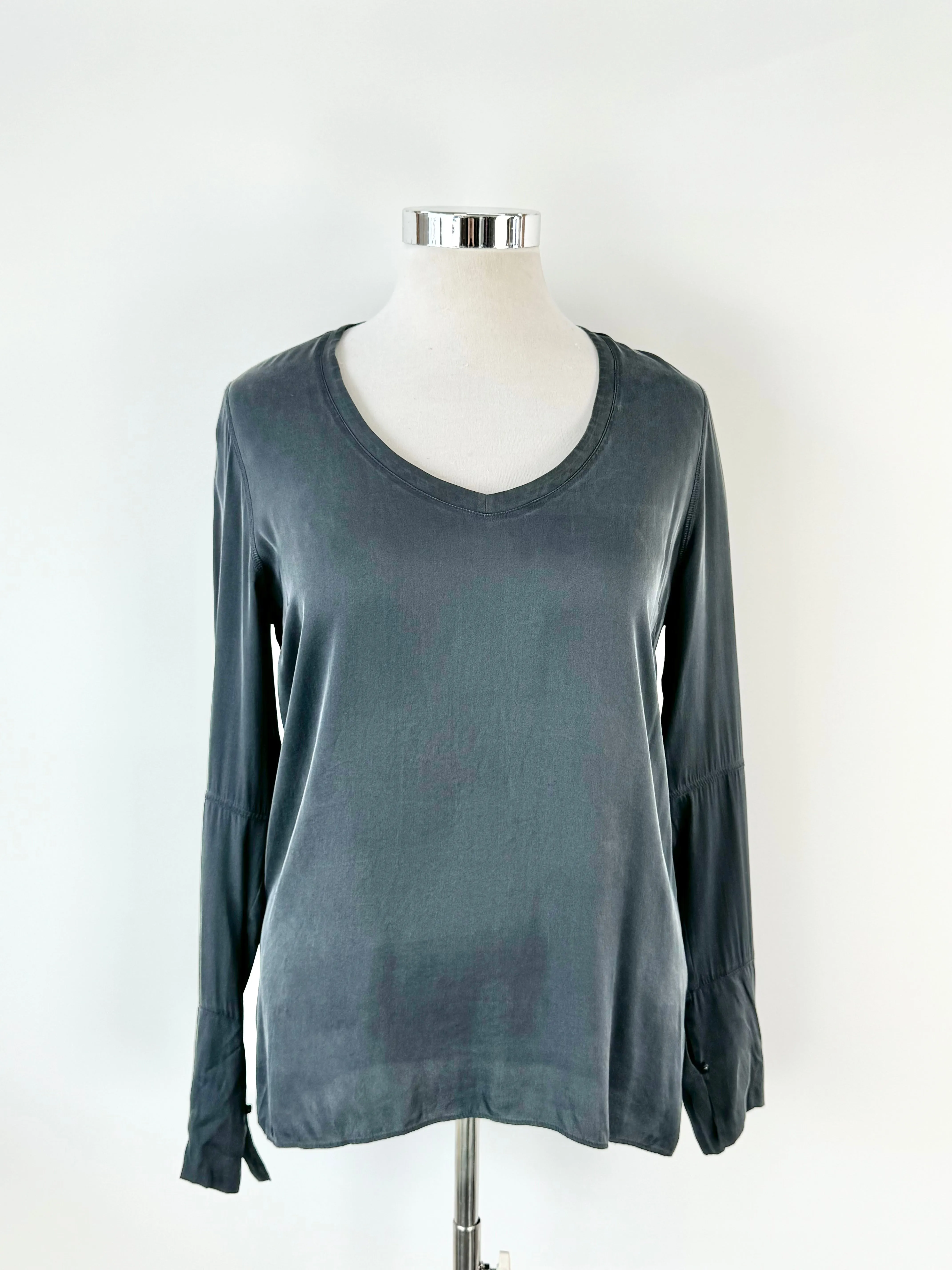 Ahlvar Gallery Black Silk Blend Blouse - AU12