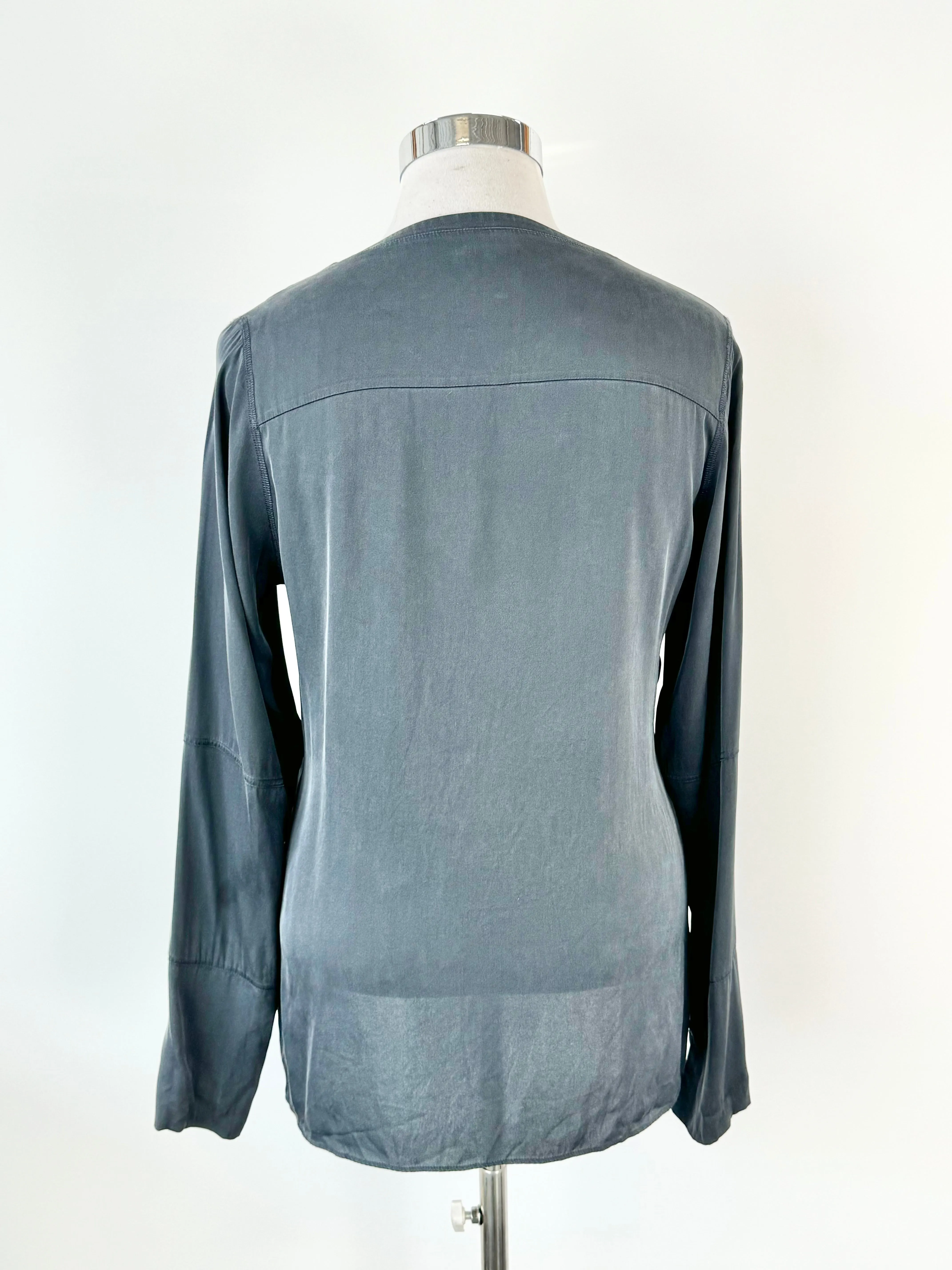 Ahlvar Gallery Black Silk Blend Blouse - AU12