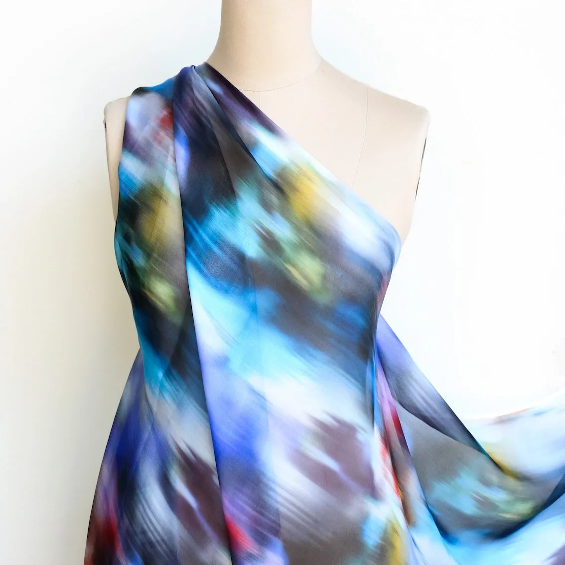 Aurora Sky Silk Chiffon