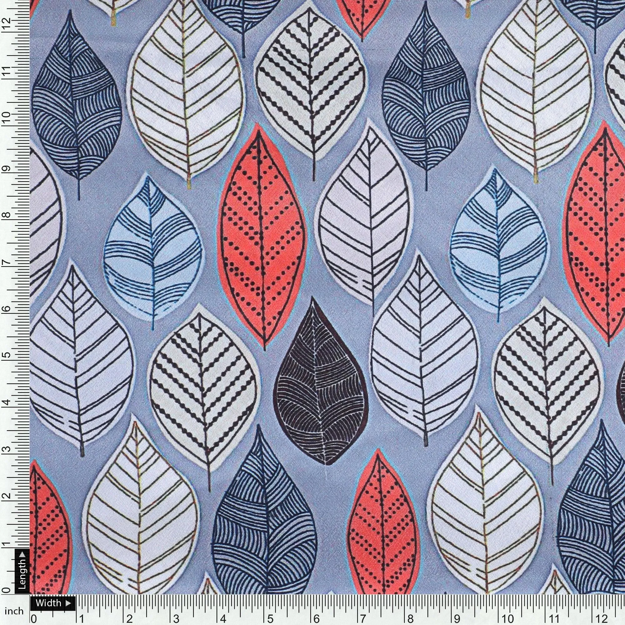 Autumn Leaves Digital Printed Fabric