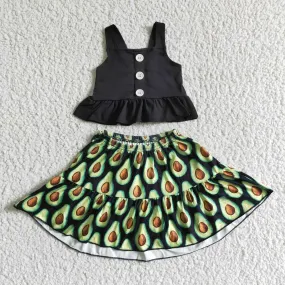 avocado skirts tops set