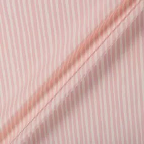 Baby Pink 'Striped' Pure Silk Cream Faille