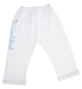 Bambini Boys White Pants with Print