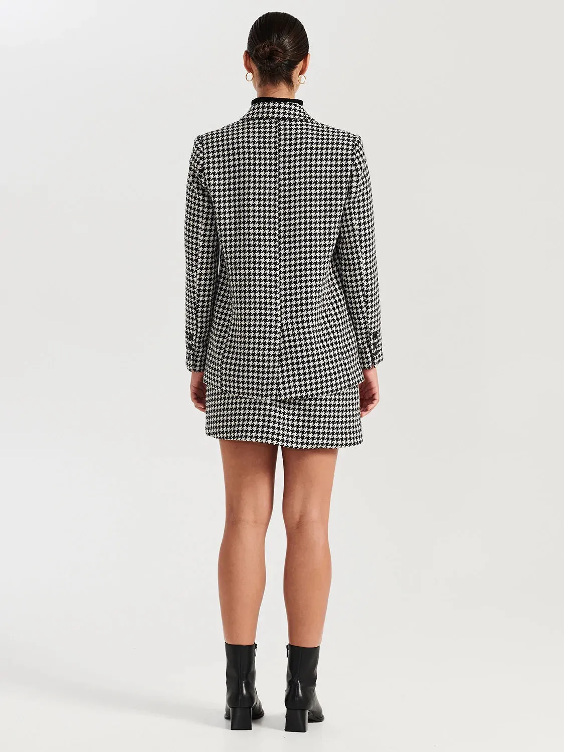 Bella Woven Blazer (Houndstooth)