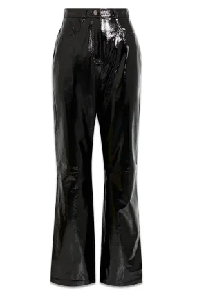 Betty Patent-leather Wide-leg Pants