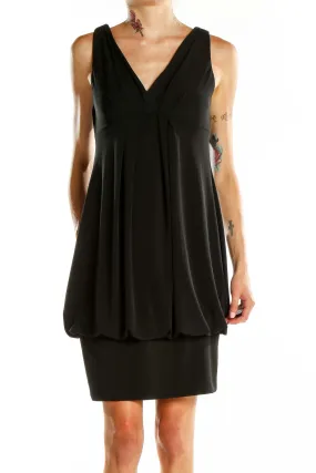 Black Bubble Hem Cocktail Dress