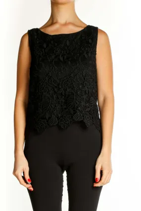 Black Sequin Brunch Blouse