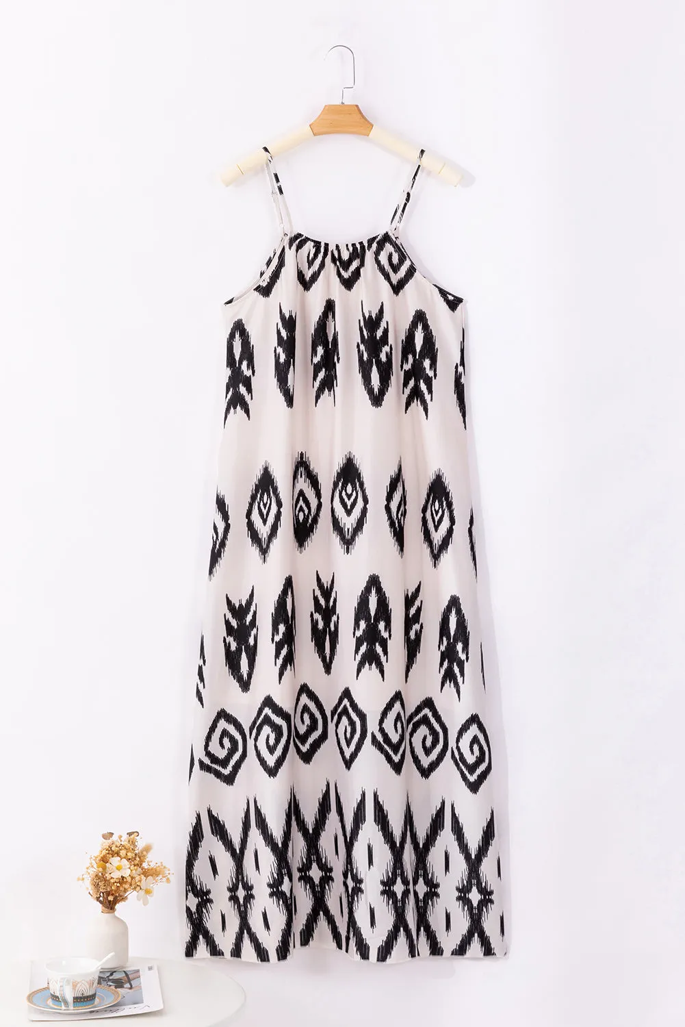 Black Western Aztec Printed Fashion Vacation Sundress