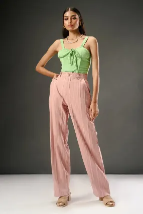 Blush Petal Women's Textured Korean Pants