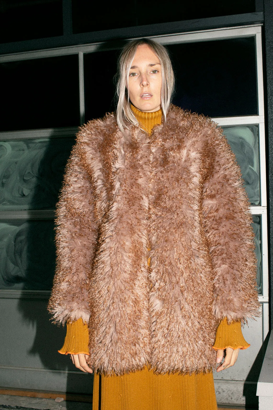 Camel Faux Fur Fifi Jacket