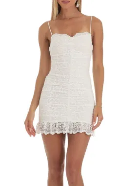 Cocktail Summer Lace Ruched Mini Dress for Nights Out