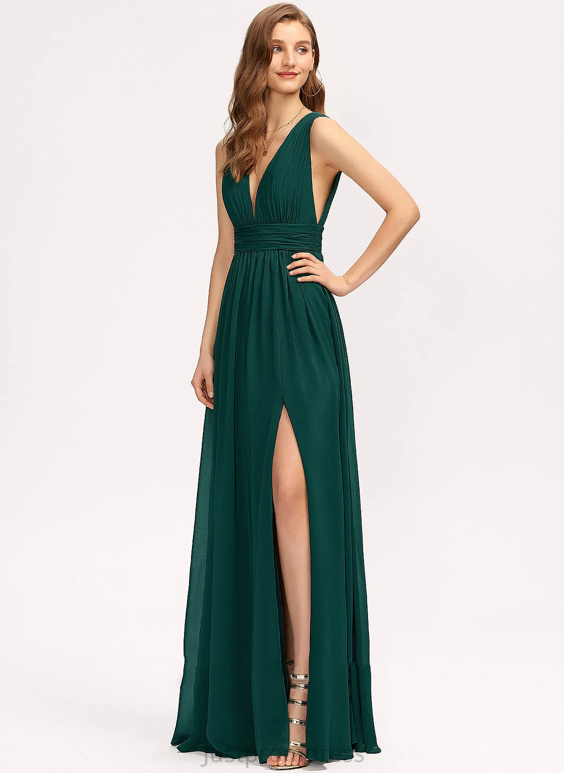 Dresses V-Neck Formal Dresses A-line Mackenzie Chiffon