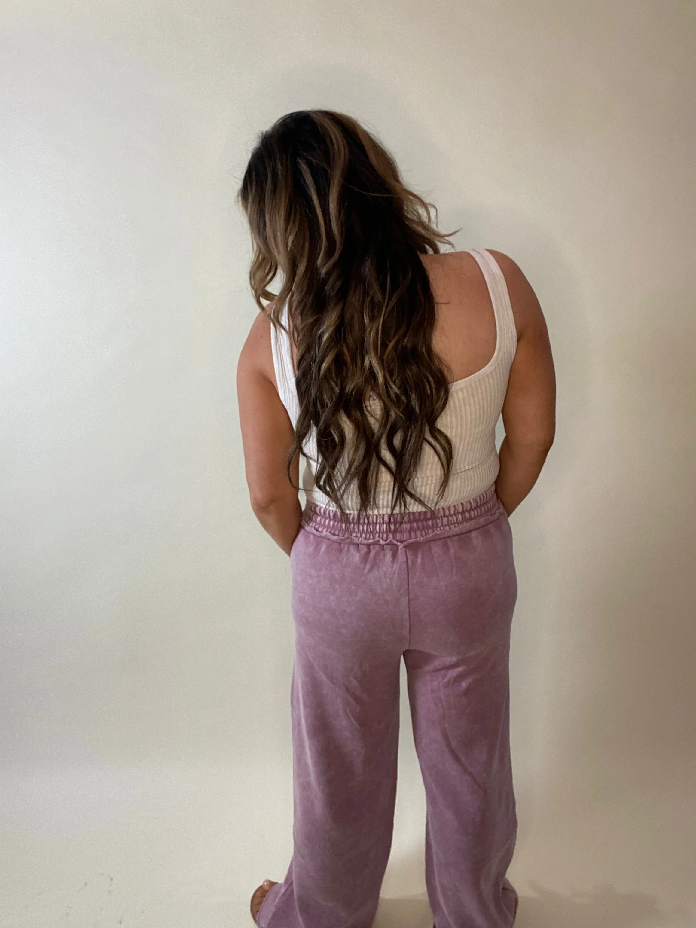 Everyday Chic Palazzo Lounge Pants In Light Rose