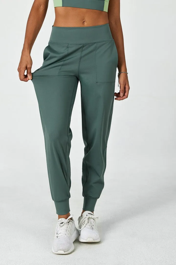 FlexEase™ High-Rise Cozy Jogger-Lt Teal