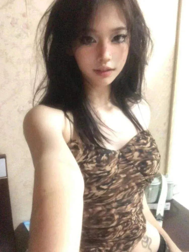 Girlary Y2k Aesthetic Sexy Leopard Women Crop Top Streetwear Grunge Slim Tanks Tops Japanese Vintage Harajuku Camisoles Summer Fashion