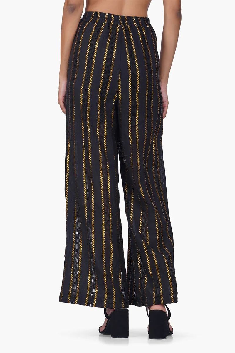 Gold Charm Black Pants