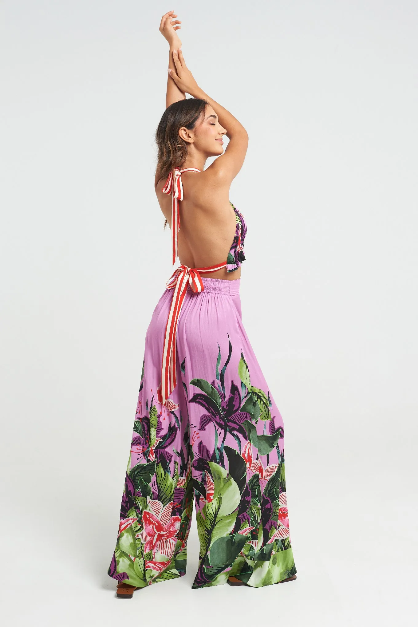 Hawaiian Lily Palazzo Pants