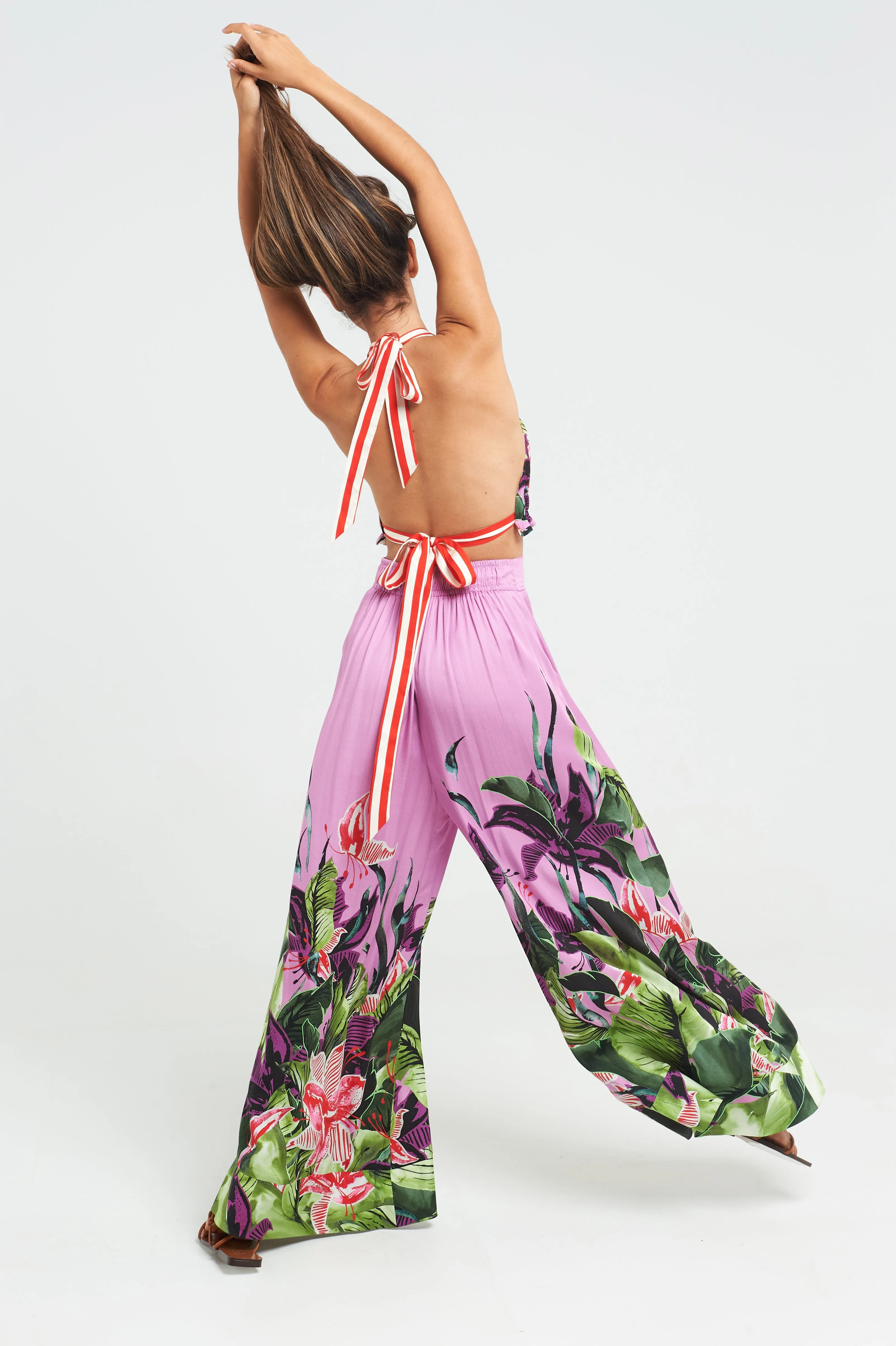 Hawaiian Lily Palazzo Pants