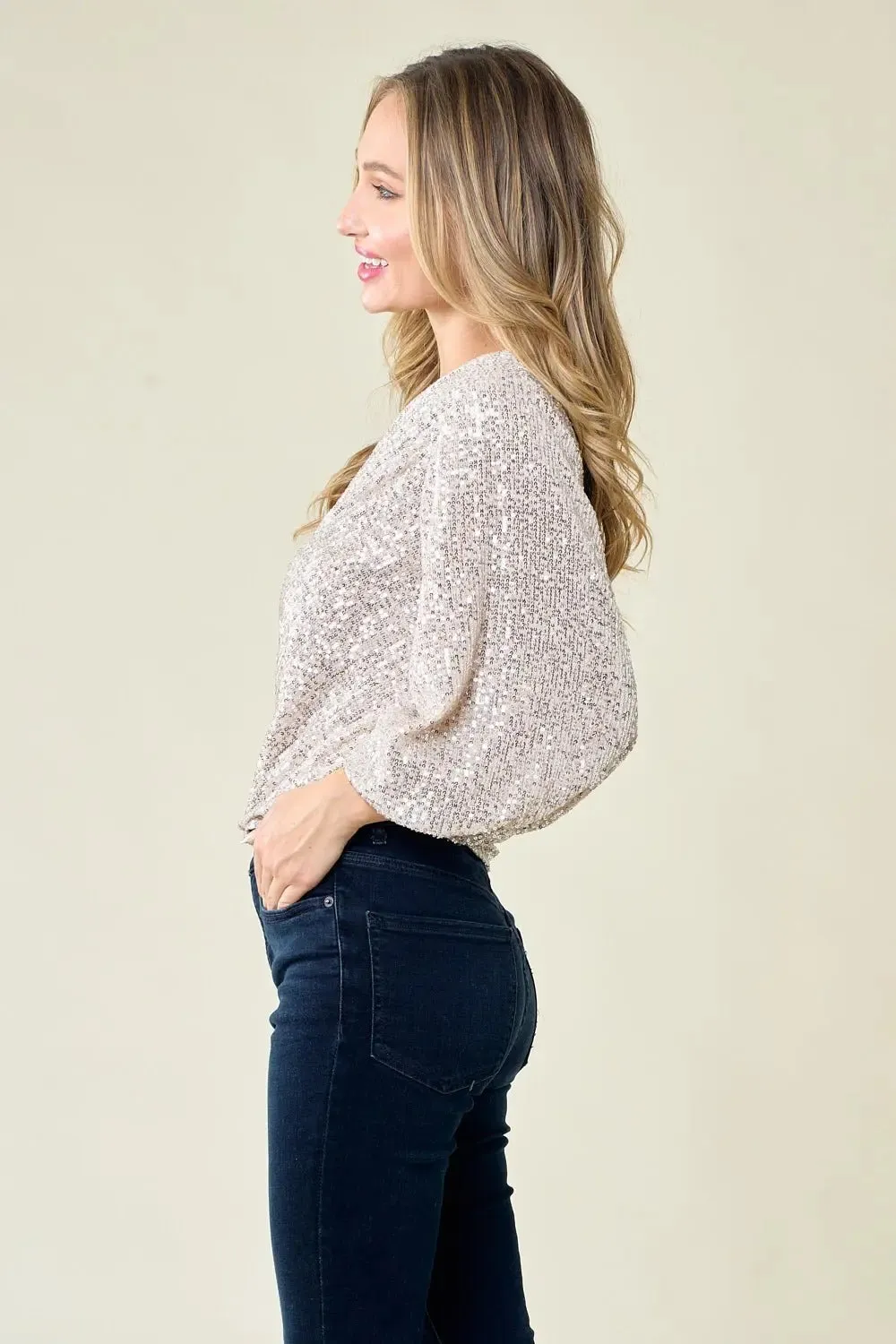 I Know You Want Me One Shoulder Sequin Top