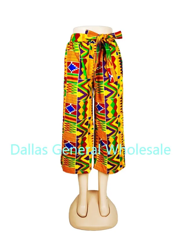 Ladies Dashiki Palazzo Capris Pants Wholesale