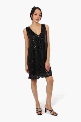 Limite Sleeveless Sequin Cocktail Dress - Black