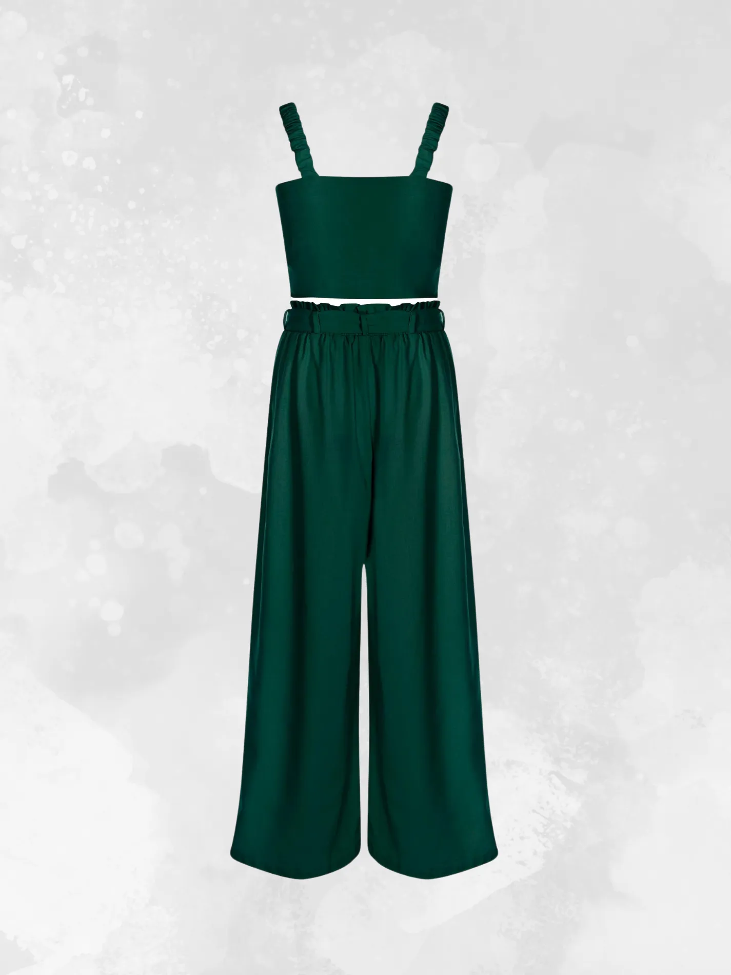 Linen Palazzo Pants - Emerald