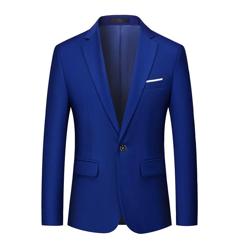 Men Blazer - 1-Button Style Blue Blazer