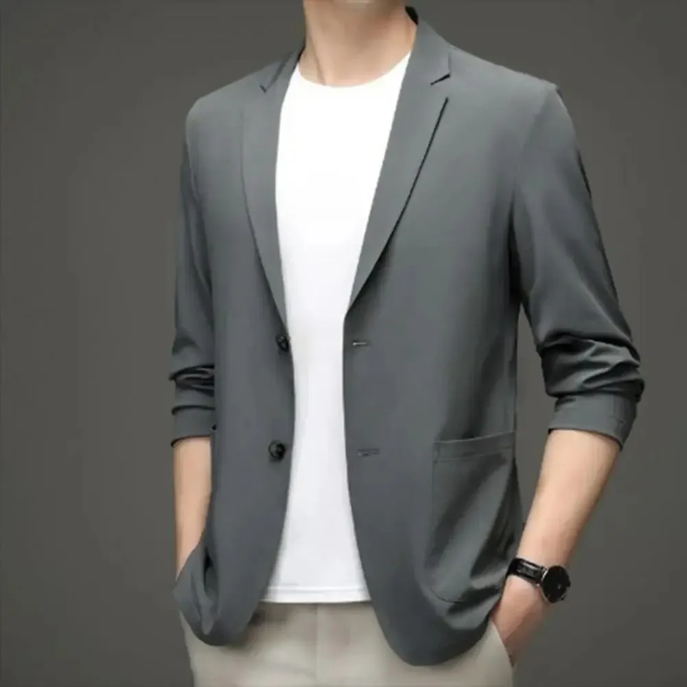 Men's Lightweight Slim Fit Two-Button Blazer | Smart Casual for All Seasons