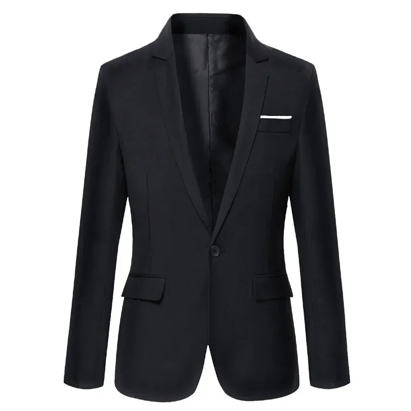 Men's Luxurious Slim Fit One-Button Suit Jacket | Ideal for All Seasons