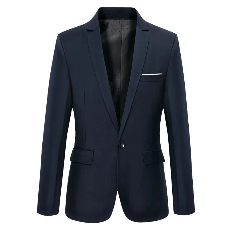 Men's Luxurious Slim Fit One-Button Suit Jacket | Ideal for All Seasons