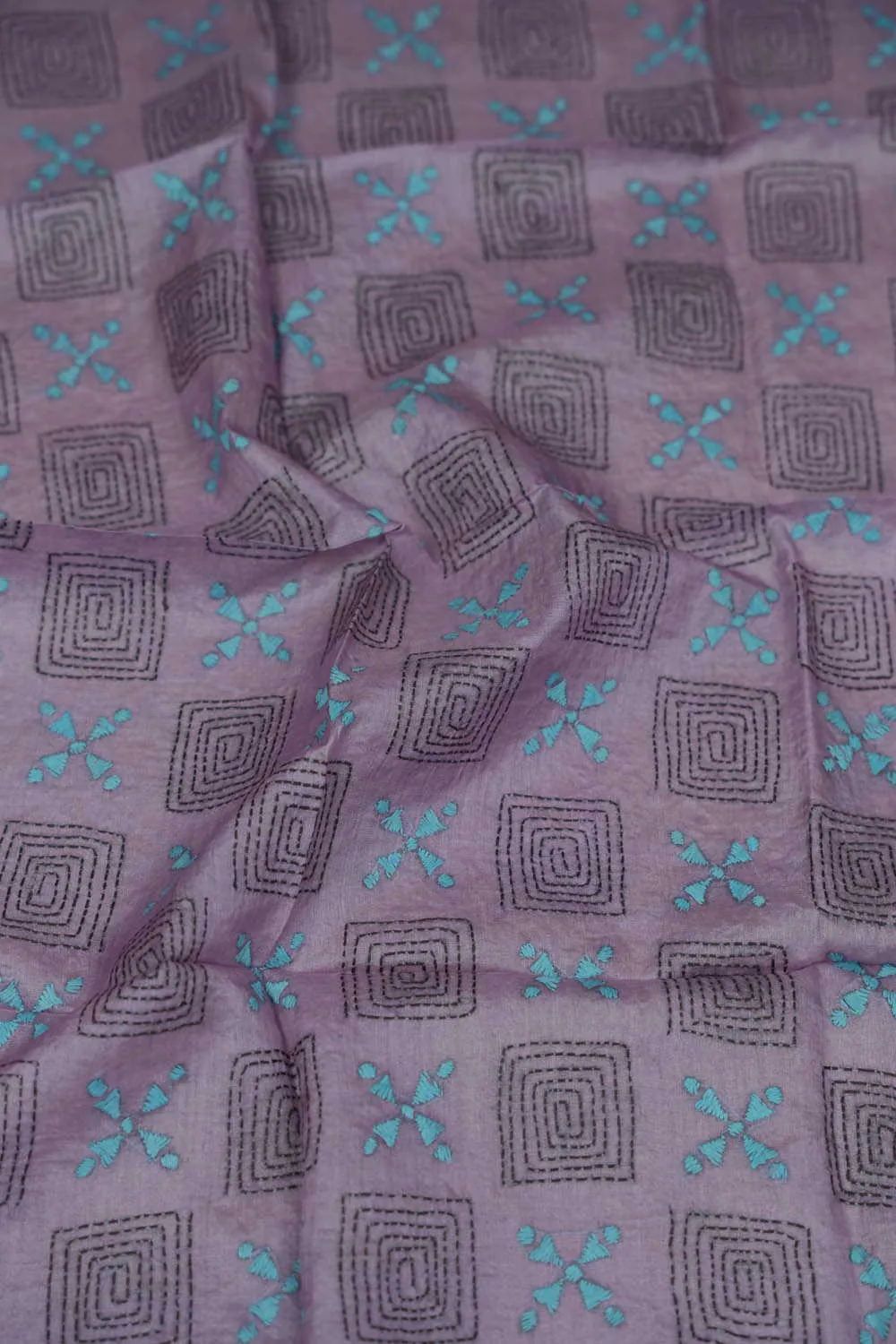 Mild Purple Kantha Silk Blouse