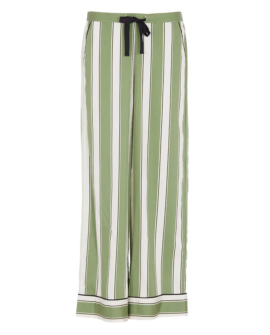 Nancy Womens Printed Stripe Wide Leg Pyjama Bottoms