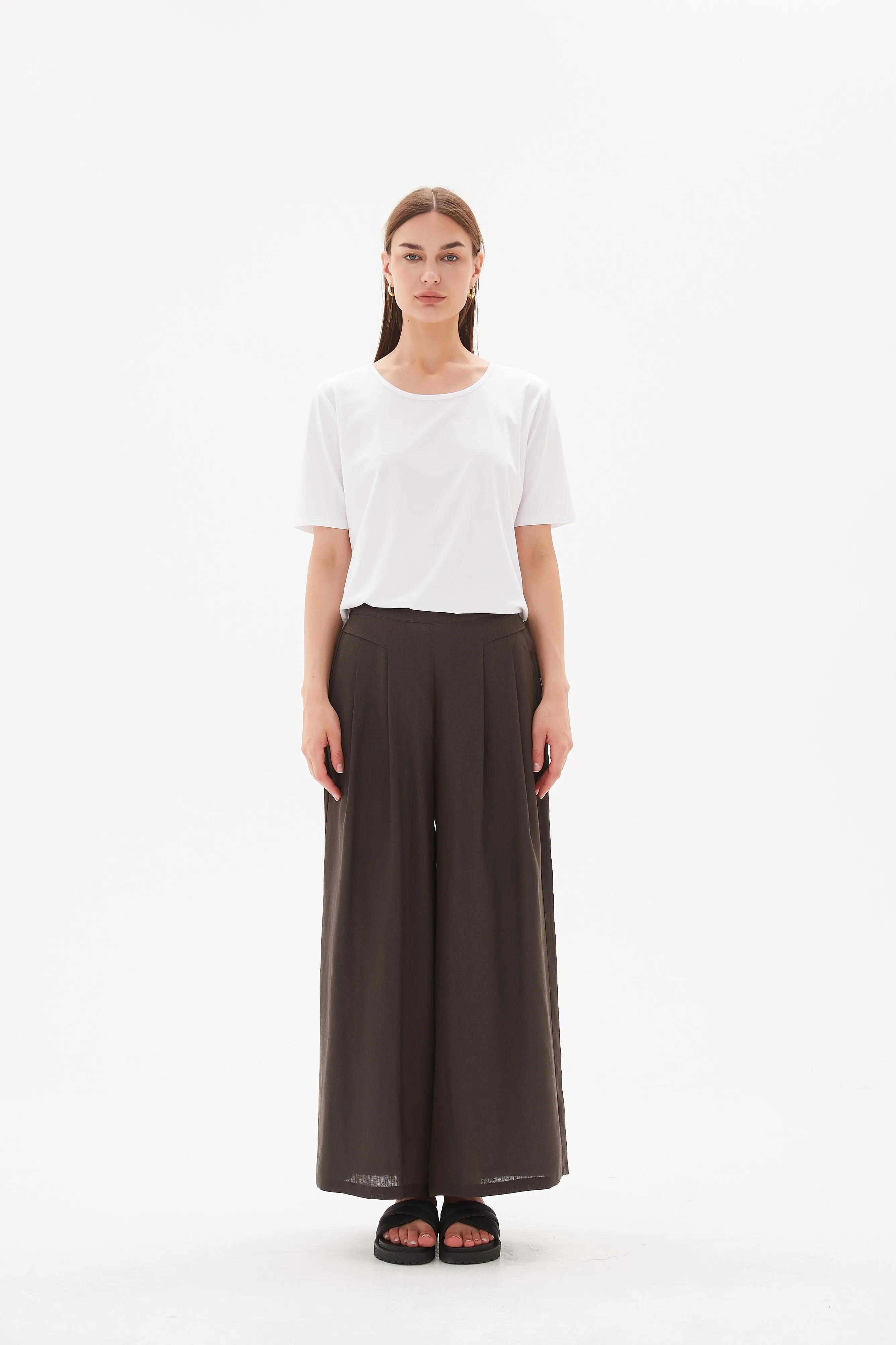 PALAZZO FRONT PLEAT PANT TIRELLI