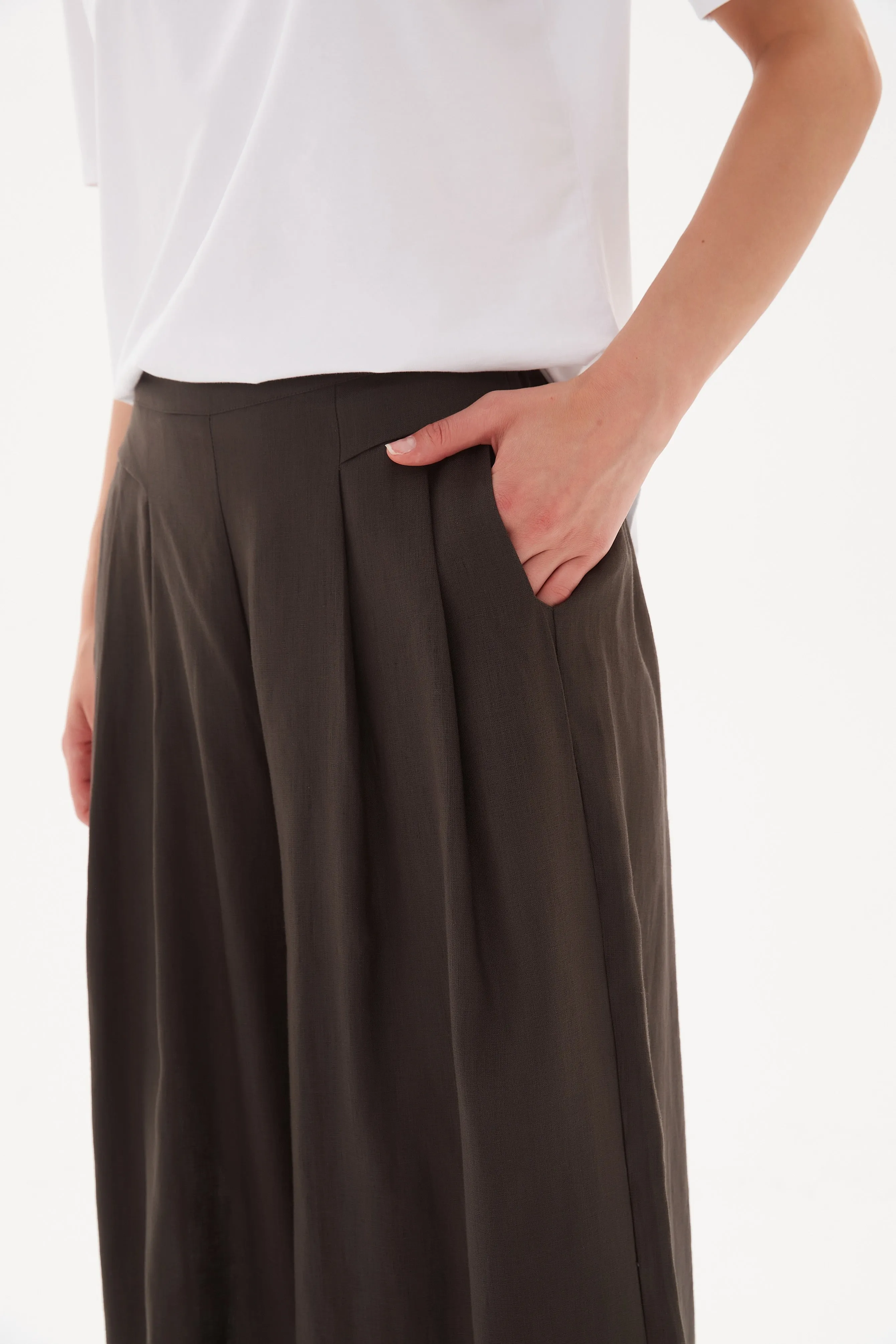 PALAZZO FRONT PLEAT PANT TIRELLI