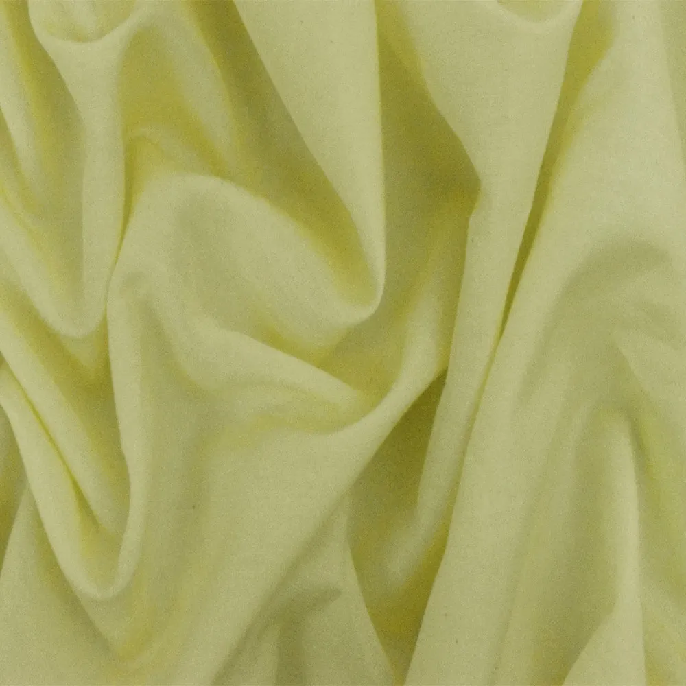 Pale Yellow Solid Slub Cotton Silk Lawn Woven Fabric