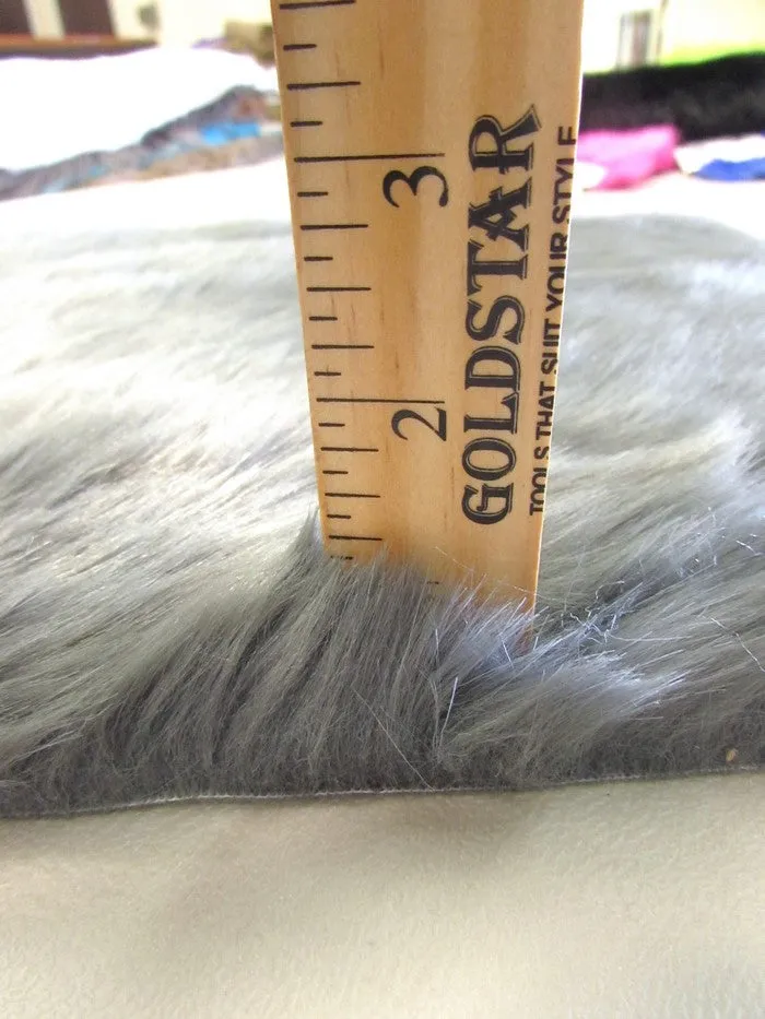 Short Shag Faux Fur Fabric / Bubble Gum / Sold By The Yard