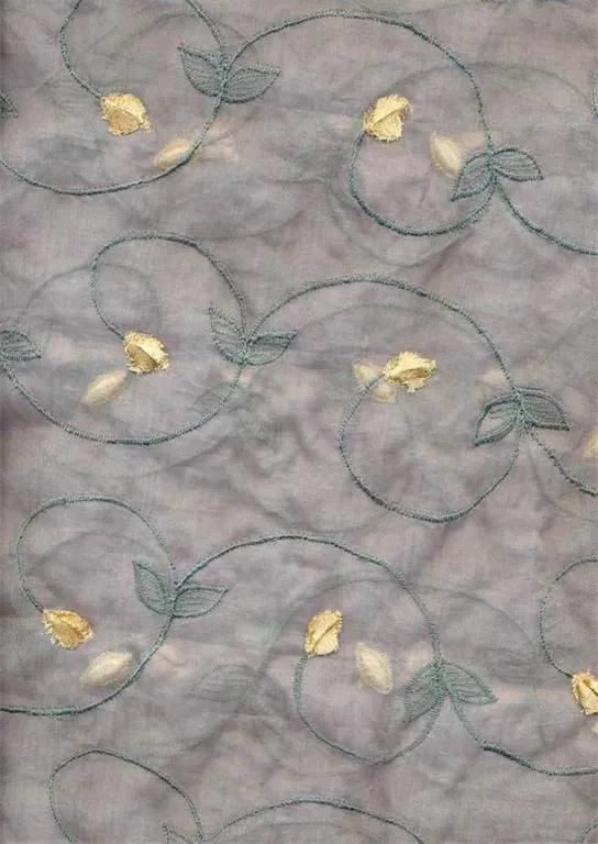 silk organza fabric-4 new colours  velvet embroidery