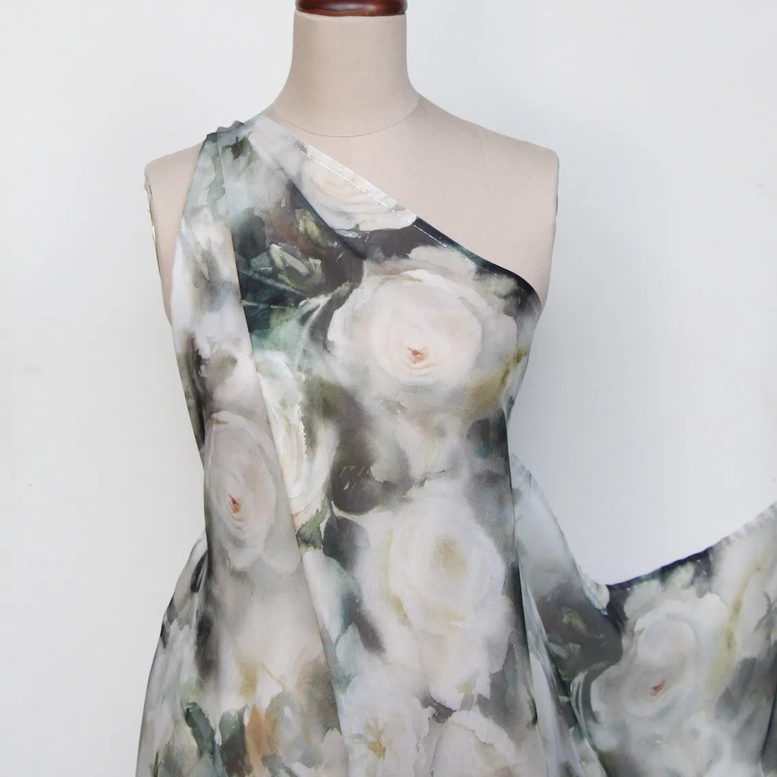 Snow Roses Chiffon