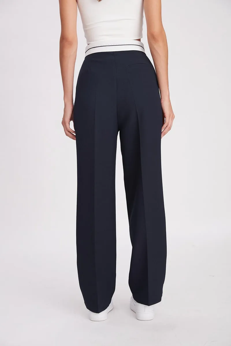 strip waist palazzo pants