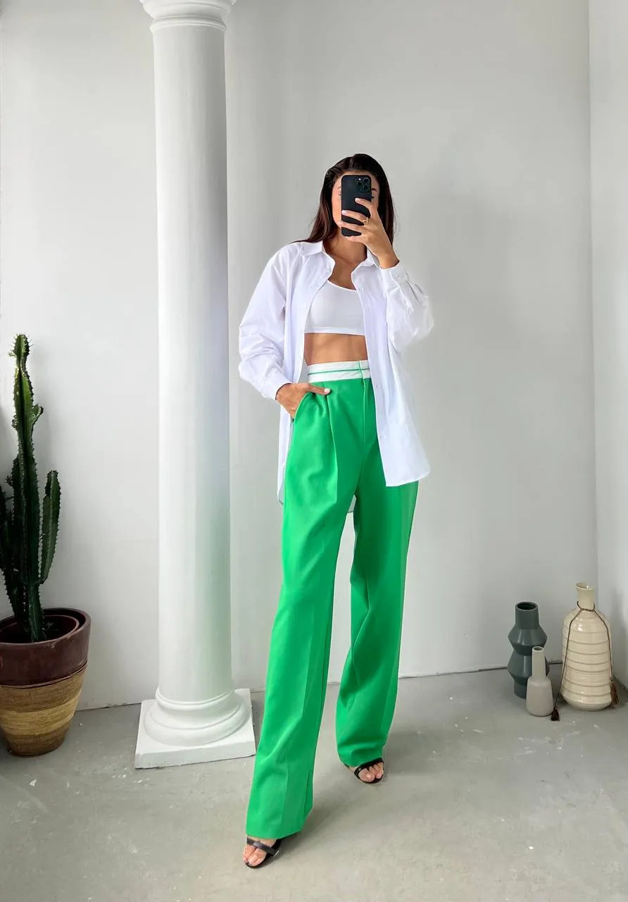 strip waist palazzo pants