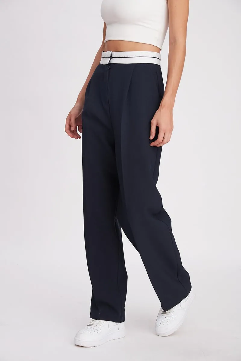 strip waist palazzo pants