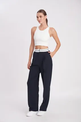 strip waist palazzo pants