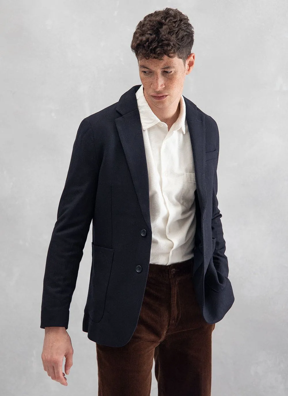 Tailored Blazer | Wool | Navy