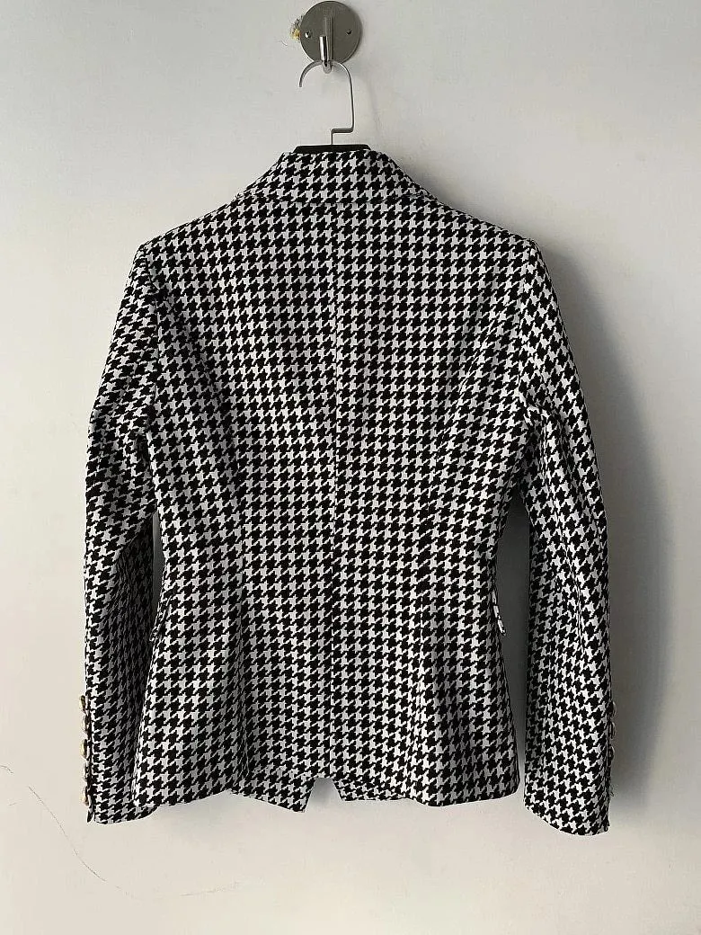 The Paulette Slim Fit Houndstooth Blazer