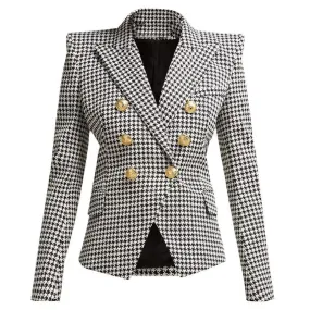 The Paulette Slim Fit Houndstooth Blazer